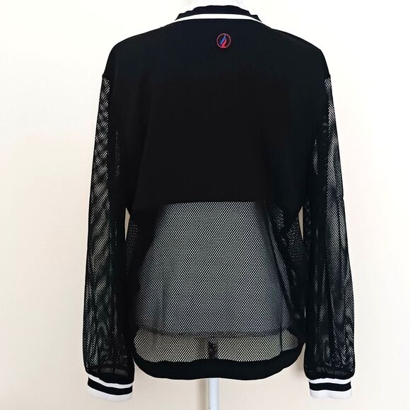 FISLL Philadelphia 76ers Ladies Mesh Fishnet Jersey Top XL Blk Lg Logo Patch - Picture 4 of 11